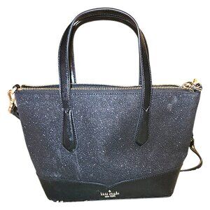 Kate Spade New York Lola Glitter Small Satchel Crossbody Bag Black